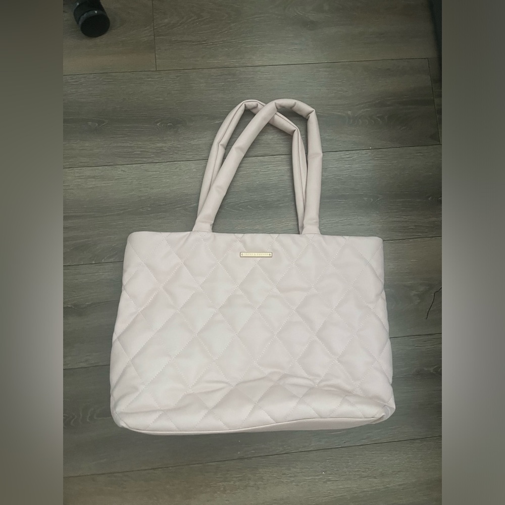 POPPY & PEONIES Quilted Tote Computer Tote Purse Bag plush
